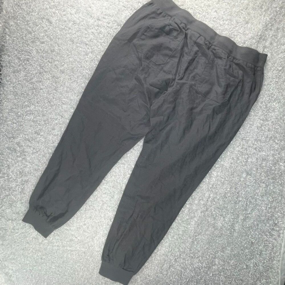 NWT NY & Co Womens Gray Linen Blend Jogger Pant Sz XL Beachy Casual Leisure - Picture 10 of 11